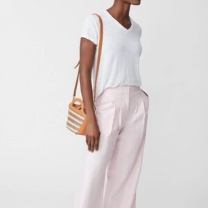 Classic White V-Neck Women's Top